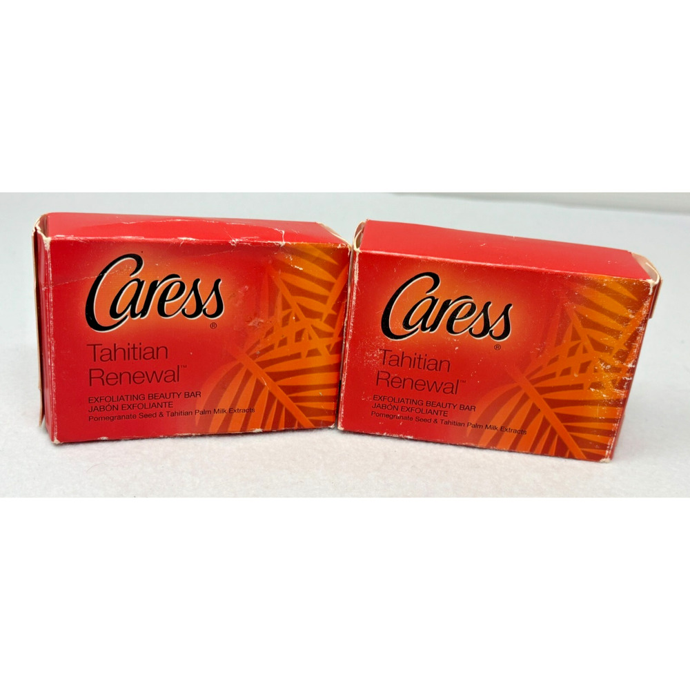 2 BARS Discontinued Caress TAHITIAN RENEWAL Exfoliating Beauty Bar‎ Soap